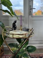 Verrijdbaar tafeltje met spiegels - L45xB45xH72cm, Ophalen, Gebruikt, Vierkant, Minder dan 50 cm