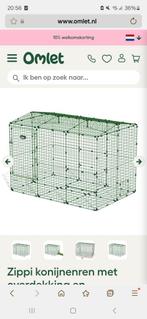 Omlet konijnenren met tunnel, Dieren en Toebehoren, 110 cm of meer, Zo goed als nieuw, Ren, Ophalen