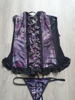 Leuk Korset Setje - Flexibel & Sexy - Maat XXL, Kleding | Dames, Besired, Verzenden, Paars, Setje