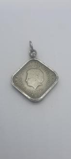 Herdenkingsmunt kettinghanger Stuiver 1980 Bevrijding, Ophalen of Verzenden, Gebruikt, Zilver, Zilver