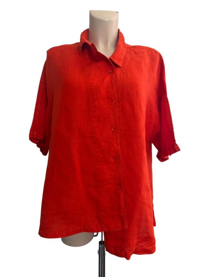 Oska blouse L, Kleding | Dames, Blouses en Tunieken, Zo goed als nieuw, Maat 46/48 (XL) of groter, Rood, Ophalen of Verzenden