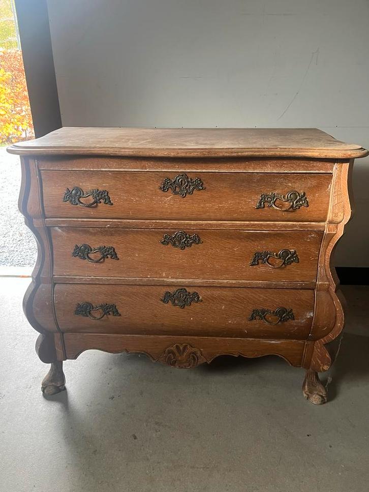 Oud houten buikkastje - 89x43x74 cm, Huis en Inrichting, Kasten | Ladekasten, Gebruikt, Minder dan 100 cm, 50 tot 100 cm, 25 tot 50 cm