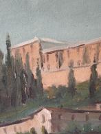 A.Landi Zicht op Verona olieverf op doek, Ophalen of Verzenden