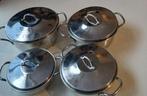 Frabosk triple bodem inox 18/10 made in italy pannenset, Ophalen, Gebruikt, Keramische plaat, Pannenset