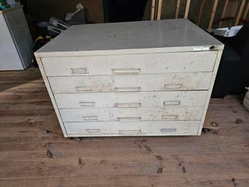 Tekenpapier kast, kast voor onder werkbank, beschikbaar voor biedingen
