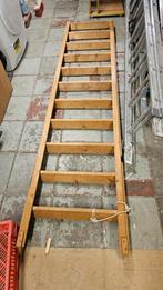 Houten Zolderladder, Doe-het-zelf en Verbouw, Ladders en Trappen, Ophalen, Gebruikt, Ladder, Opvouwbaar of Inschuifbaar
