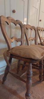 Antieke Eiken Cottage Stoelen Set, Hout, Gebruikt, Bruin, Ophalen of Verzenden