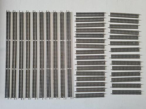 40 x Minitrix rechte rails 14902/14904, Hobby en Vrije tijd, Modeltreinen | N-Spoor, Gebruikt, Rails, Gelijkstroom, Trix, Ophalen of Verzenden