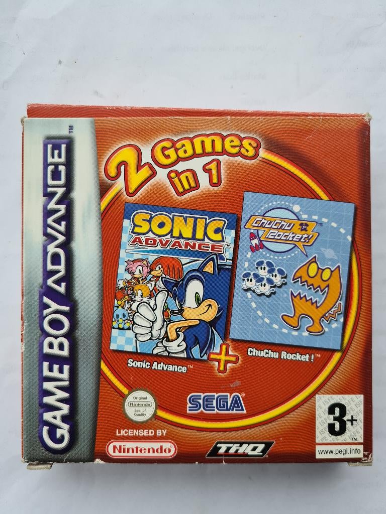 SONIC advance CHUCHU rocket, Spelcomputers en Games, Games | Nintendo Game Boy, Gebruikt, 1 speler, Racen en Vliegen, Ophalen of Verzenden