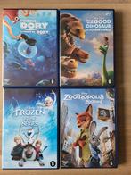 4x DVD van Disney (Dory, dinosaur, frozen, Zootropolis), Ophalen of Verzenden, Europees, Tekenfilm, Zo goed als nieuw