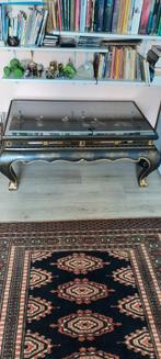 mooie zeer oude Japanse tafel met glasplaat, Huis en Inrichting, Tafels | Salontafels, Ophalen, Gebruikt, 50 tot 100 cm, Minder dan 50 cm