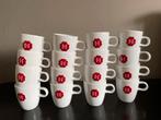 16 witte Douwe Egberts kopjes, Huis en Inrichting, Ophalen of Verzenden, Zo goed als nieuw, Overige stijlen, Kop(pen) en/of Schotel(s)