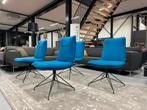 4 Nieuw Rolf Benz 606 Eetkamerstoel blauw stof Design stoel, Huis en Inrichting, Stoelen, Nieuw, Blauw, Vier, Stof