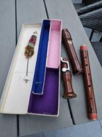 Mooie grote duitse vintage König Tenorblokfluit in orginele, Muziek en Instrumenten, Ophalen of Verzenden, Gebruikt, Tenor, Met koffer, hoes of etui