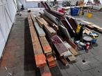 Houten balken 5.20m lang x 18cm breed x 6.5cm dik TEAB, Ophalen, Gebruikt, Hardhout, 250 cm of meer