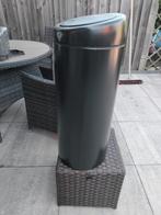 Brabantia prullenbak Touch Bin New 30 ltr - Moonlight Black, Ophalen, 50 tot 75 cm, Zo goed als nieuw, Rvs