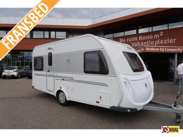 Knaus Sudwind 450 FU Rondzit / Frans Bed, Caravans en Kamperen, Caravans, tot en met 4, 1000 - 1250 kg, Rondzit, Knaus, Frans bed