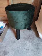 Krukje velvet groen, Huis en Inrichting, Krukjes, Ophalen, Zo goed als nieuw, Hout