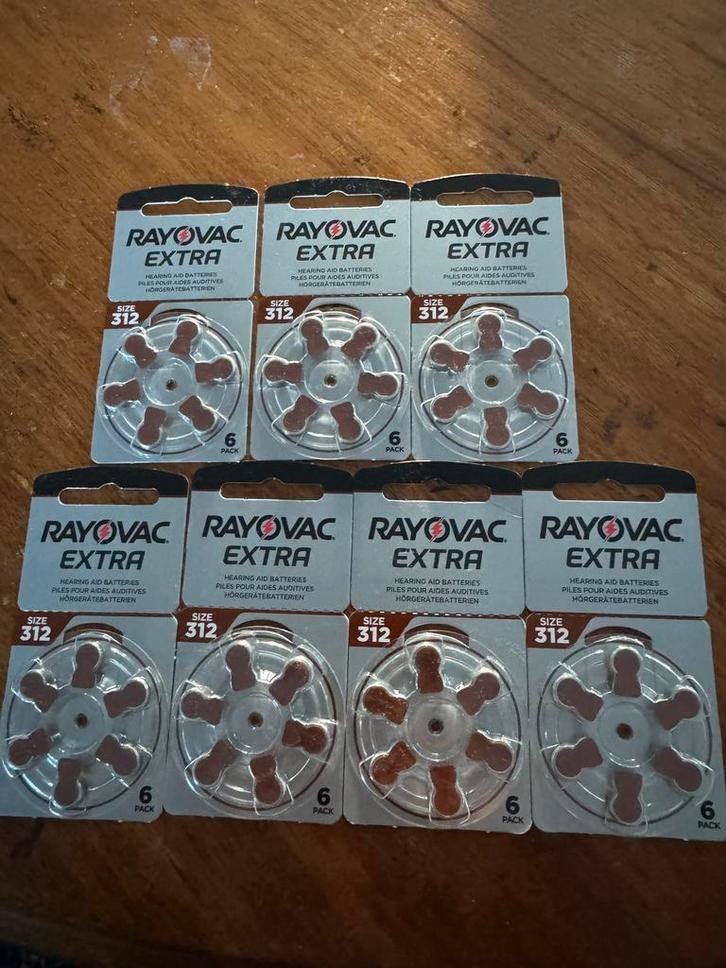 Rayovac Extra 312 Hoorbatterijen - 7 pakjes, Audio, Tv en Foto, Accu's en Batterijen, Nieuw, Ophalen of Verzenden