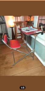 Vintage Inklapbare Schoolbank Giacomelli - Jaren 70, Huis en Inrichting, Bureaus, Ophalen, Gebruikt, Bureau