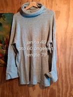 Janina trui grijs lang met col maat 48, Kleding | Dames, Grote Maten, Ophalen of Verzenden, Zo goed als nieuw, Grijs, Trui of Vest