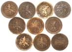 Willem 3 - 10x 1 Cent 1877, 78(3), 80, 83(2), 84,99,1940, Ophalen of Verzenden, Koning Willem III, 1 cent, Setje