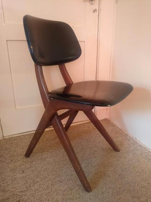scissorchair van Louis v Teeffelen orginele zwarte bekleding, Huis en Inrichting, Stoelen, Gebruikt, Eén, Kunststof, Zwart, Ophalen