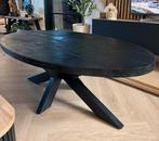 Zwarte salontafel manghout, Huis en Inrichting, Ophalen, 100 tot 150 cm, 50 tot 100 cm, Zo goed als nieuw