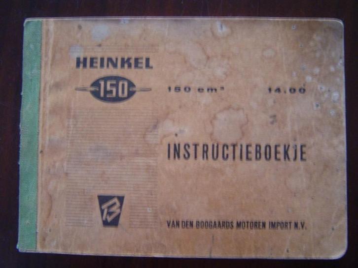 Heinkel 150 scooter instructie boekje, Motoren, Handleidingen en Instructieboekjes, Overige merken, Ophalen of Verzenden