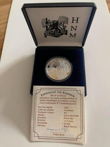 Zilveren proof 5 Euro Herdenkingsmunt 2003 beschikbaar voor biedingen