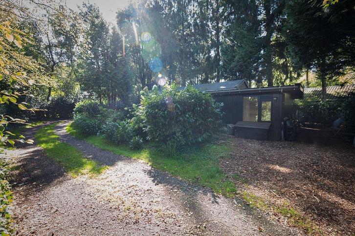 Te koop chalet op kleinschalig bospark, Caravans en Kamperen, Stacaravans, Ophalen