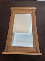 Blank eiken spiegel, Ophalen of Verzenden, Rechthoekig, Minder dan 50 cm