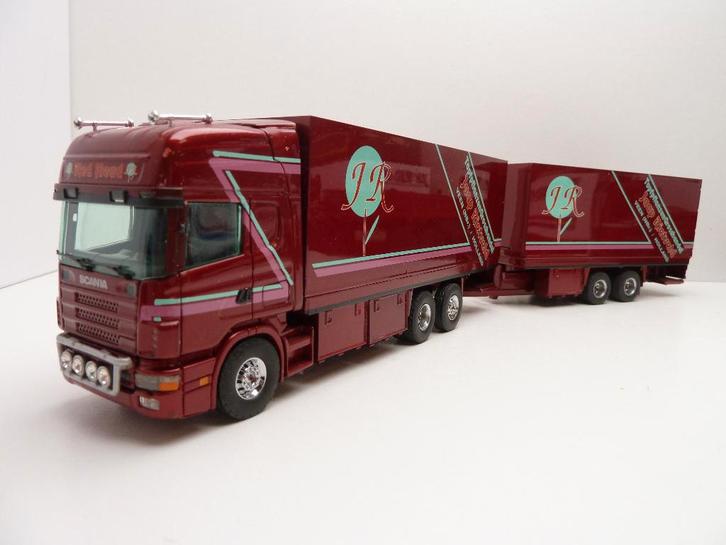 Scania 124  '' Jaap Rietveld transport ''  Tekno, Hobby en Vrije tijd, Modelauto's | 1:50, Zo goed als nieuw, Bus of Vrachtwagen