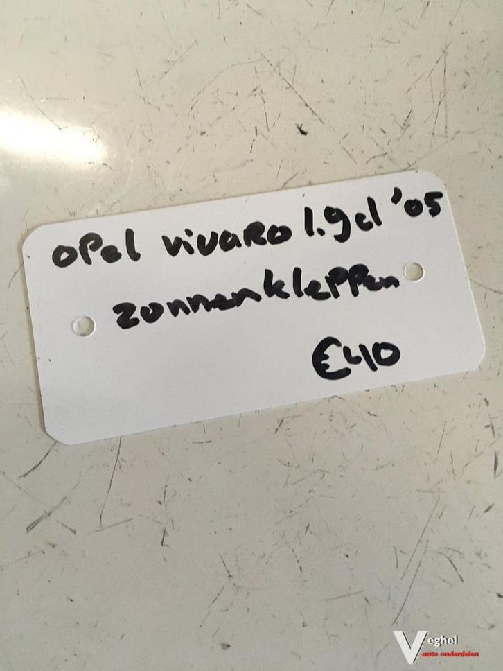 Opel Vivaro 1.9 D 2005 Zonneklep Set, Auto-onderdelen, Interieur en Bekleding, Gebruikt, Ophalen of Verzenden