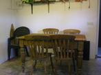 eethoek met 4 stoelen, Huis en Inrichting, Tafels | Eettafels, 50 tot 100 cm, 100 tot 150 cm, Gebruikt, Rechthoekig