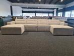 Nieuwe trendy mega Ubank loungebank grijs structuurstof, Ophalen of Verzenden, Nieuw, 150 cm of meer