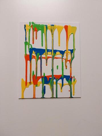 Druipende verf schilderij beschikbaar voor biedingen