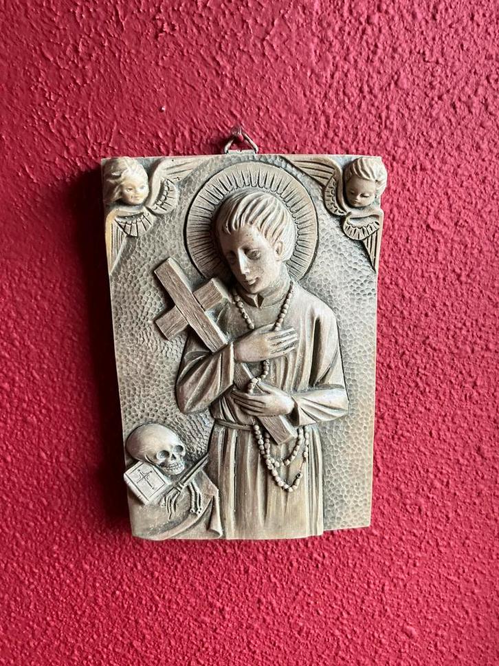 Religie ❤️ plaquette wandbeeld H. Gerardus Majella, Antiek en Kunst, Antiek | Religie, Ophalen of Verzenden