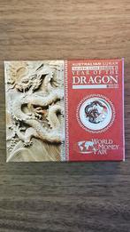 1 ounce lunar dragon  gekleurd, Ophalen of Verzenden, Zilver