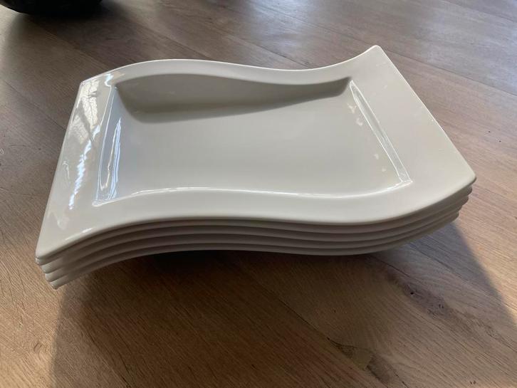 Villeroy & Boch NewWave Gourmetborden - 5 stuks, Huis en Inrichting, Keuken | Servies, Zo goed als nieuw, Bord(en), Effen, Porselein