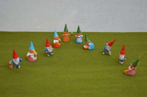 10 verschillende vintage David de Kabouter poppetjes van pvc, Verzamelen, Poppetjes en Figuurtjes, Gebruikt, Ophalen of Verzenden