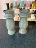 B Uniq 2 industriële sobere stomp kandelaars NIEUW, Huis en Inrichting, Woonaccessoires | Kandelaars en Kaarsen, Ophalen of Verzenden