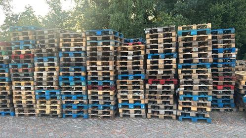 Te koop: Gebruikte pallets – Vaste prijs €10 per stuk, Doe-het-zelf en Verbouw, Kratten en Dozen, Gebruikt, Overige typen, 100 cm of meer