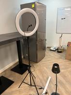 Ringlamp met statief, Audio, Tv en Foto, Fotografie | Fotostudio en Toebehoren, Ophalen, Zo goed als nieuw, Lamp of Flitsset