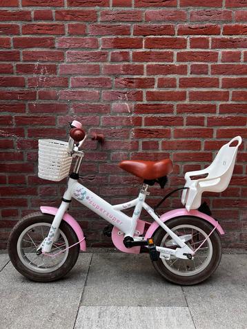 Meisjesfiets 12 inch Super Super met mandje en zitje beschikbaar voor biedingen