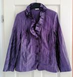 Erfo metallic paarse blazer vintage '00s roezels M-L 35044, Erfo, ., Paars, Maat 42/44 (L)
