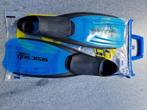 Blauw zwarte Seac Dub flippers maart 34/35, Watersport en Boten, Ophalen, Gebruikt, Snorkelvinnen