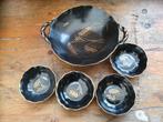 Oud pinda/serveer setje/bakje met kleine bakjes, Antiek en Kunst, Ophalen of Verzenden