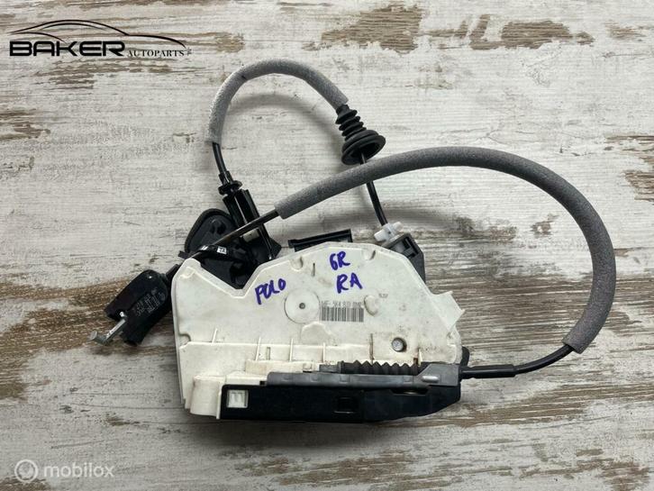 Deurslot mechaniek Rechts achter Volkswagen Polo 6R (9-'14), Auto-onderdelen, Klein materiaal, Volkswagen, Gebruikt, Ophalen of Verzenden