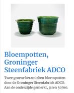 Bloempotten Groninger Steenfabriek ADCO, Ophalen of Verzenden